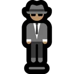 Microsoft 플랫폼을 위한 person in suit levitating: medium skin tone