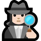 woman detective: light skin tone for Microsoft platform