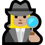 Microsoftプラットフォームのwoman detective: medium-light skin tone