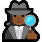 Microsoftプラットフォームのwoman detective: medium-dark skin tone