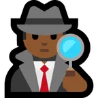 man detective: medium-dark skin tone für Microsoft Plattform