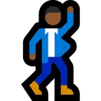 Microsoft 플랫폼을 위한 man dancing: medium-dark skin tone