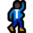 Microsoft dla platformy man dancing: dark skin tone