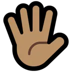 Microsoft dla platformy hand with fingers splayed: medium skin tone