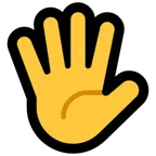 hand with fingers splayed för Microsoft-plattform
