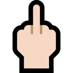 middle finger: light skin tone per la piattaforma Microsoft
