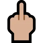 Microsoft 플랫폼을 위한 middle finger: medium-light skin tone