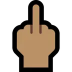 middle finger: medium skin tone pentru platforma Microsoft
