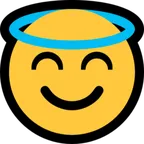 Microsoft platformu için smiling face with halo