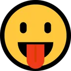 Microsoft 平台中的 face with tongue