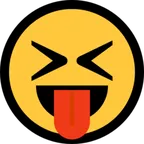 Microsoft 平台中的 squinting face with tongue