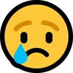 crying face لمنصة Microsoft