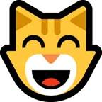 Microsoft 平台中的 grinning cat with smiling eyes