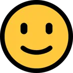 Microsoftプラットフォームのslightly smiling face
