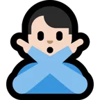 Microsoft dla platformy man gesturing NO: light skin tone