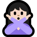 person gesturing NO: light skin tone für Microsoft Plattform