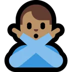 man gesturing NO: medium skin tone لمنصة Microsoft