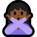 woman gesturing NO: medium-dark skin tone for Microsoft-plattformen