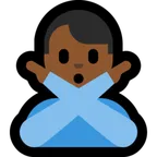 Microsoft dla platformy man gesturing NO: medium-dark skin tone