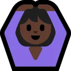 person gesturing OK: dark skin tone per la piattaforma Microsoft