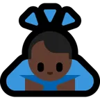 Microsoft dla platformy person bowing: dark skin tone