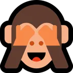 see-no-evil monkey لمنصة Microsoft
