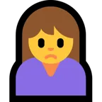 Microsoft 平台中的 person frowning