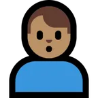 Microsoft dla platformy man pouting: medium skin tone