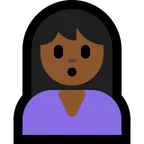 Microsoft platformu için woman pouting: medium-dark skin tone