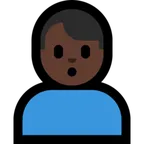 man pouting: dark skin tone til Microsoft platform