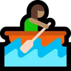 woman rowing boat: medium skin tone voor Microsoft platform