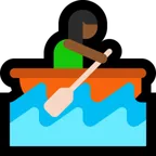 woman rowing boat: medium-dark skin tone untuk platform Microsoft