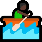 person rowing boat: dark skin tone per la piattaforma Microsoft