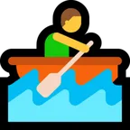 person rowing boat for Microsoft platform
