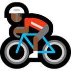 person biking: medium-dark skin tone per la piattaforma Microsoft