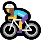woman biking para la plataforma Microsoft