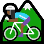 woman mountain biking: medium-dark skin tone لمنصة Microsoft