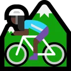 woman mountain biking: dark skin tone لمنصة Microsoft
