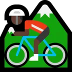 man mountain biking: dark skin tone per la piattaforma Microsoft