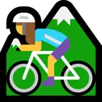 woman mountain biking for Microsoft platform