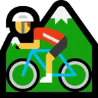 person mountain biking til Microsoft platform