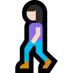Microsoft 플랫폼을 위한 woman walking: light skin tone