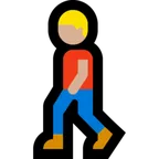 person walking: medium-light skin tone für Microsoft Plattform