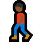 Microsoftプラットフォームのperson walking: medium-dark skin tone
