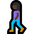 woman walking: dark skin tone pentru platforma Microsoft
