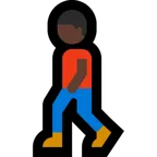 person walking: dark skin tone per la piattaforma Microsoft
