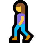 woman walking for Microsoft platform