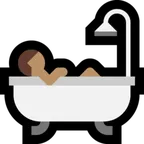 Microsoft dla platformy person taking bath: medium skin tone
