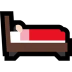 person in bed: light skin tone per la piattaforma Microsoft