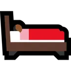 person in bed: medium-dark skin tone per la piattaforma Microsoft